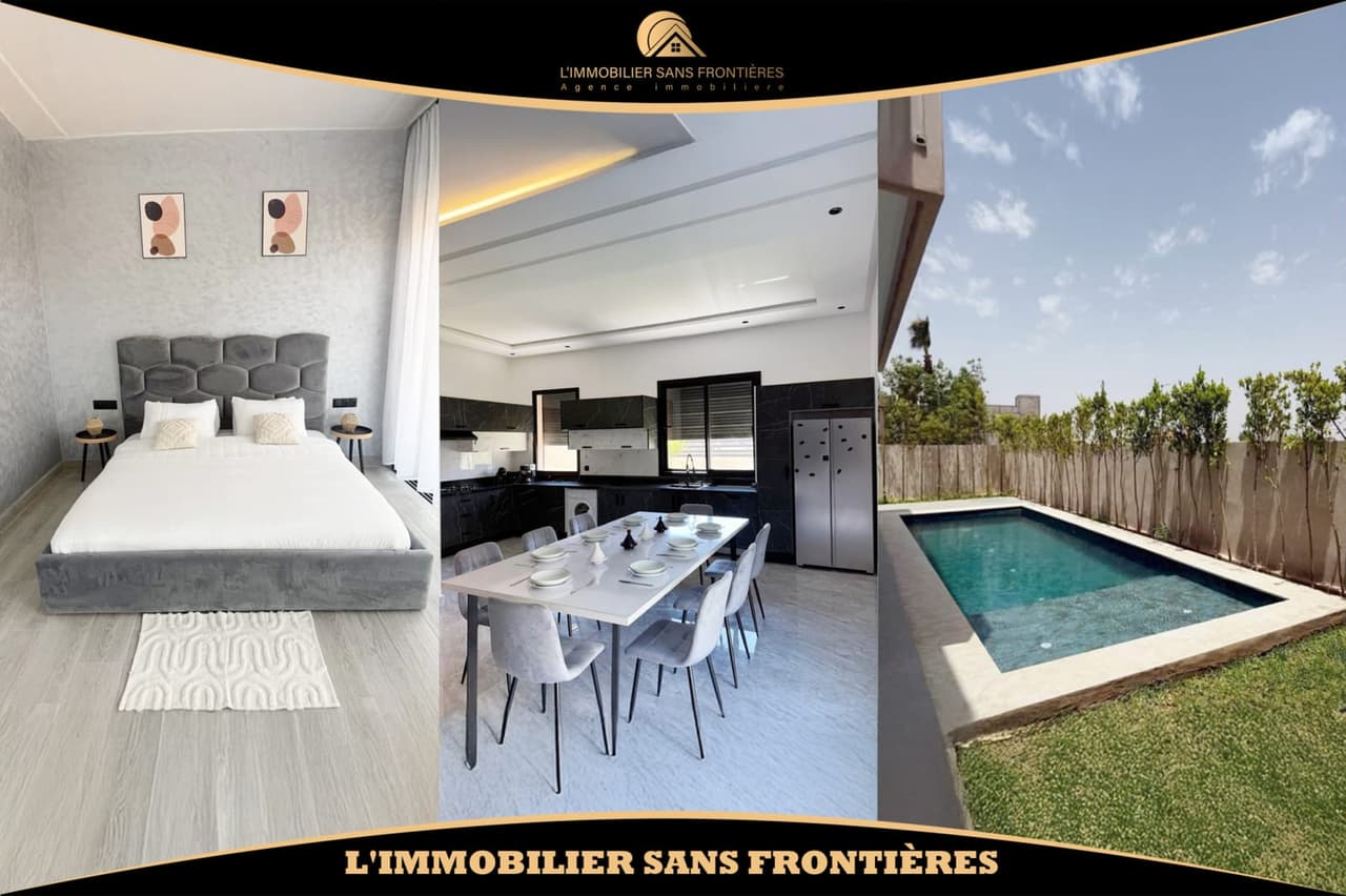 Villa meublée VNA à vendre – 400 m² – Piscine privée, Route de Fès km 9, Marrakech