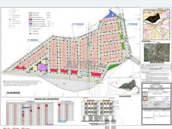 Terrein met 2 gevels van 120 meter, garage, 3 kavels