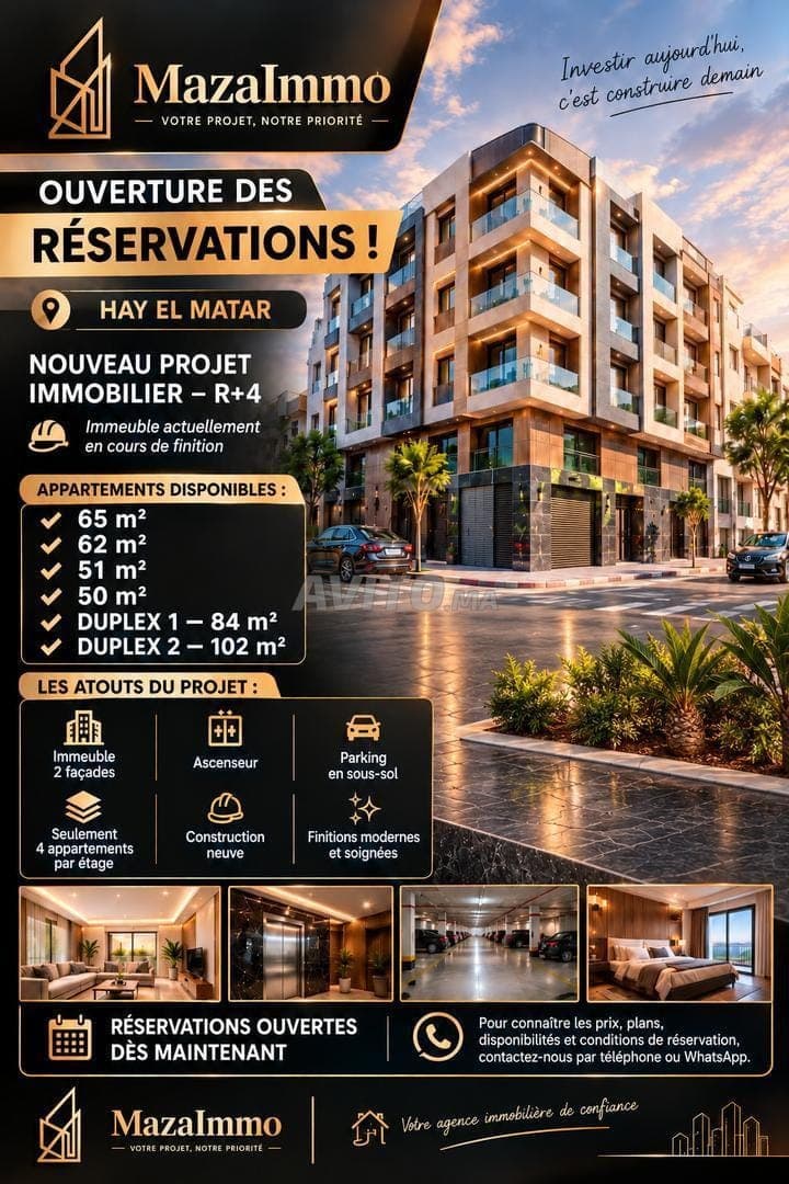 OUVERTURE DES RÉSERVATIONS APPARTEMENTS NEUFS