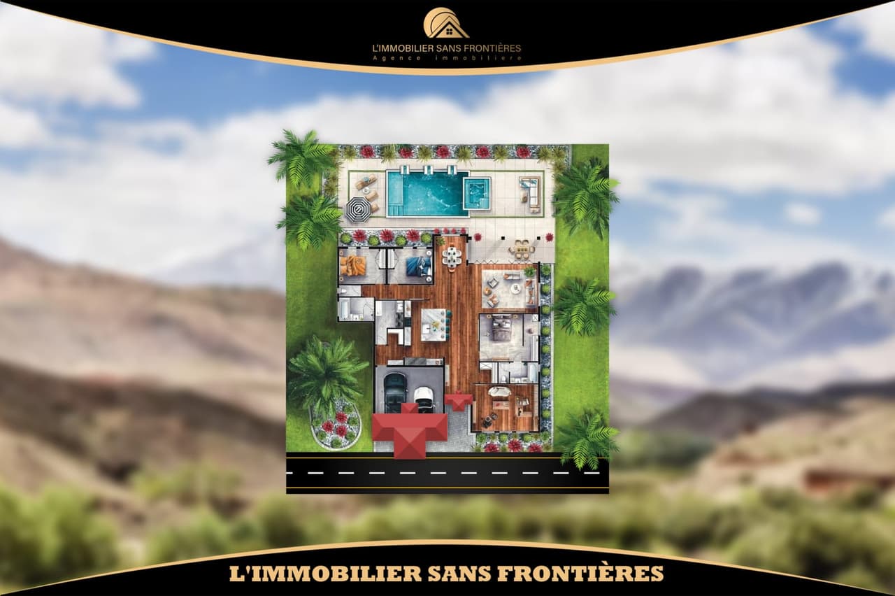 Terrain à vendre à Route de l’Ourika km 17, Marrakech — Autorisation de Construire — 2…