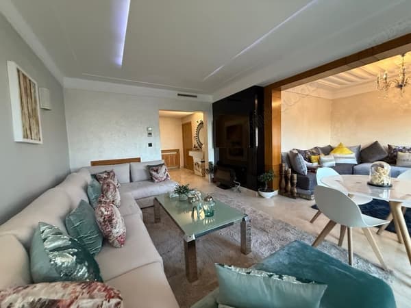 Bouskoura Ville Verte Furnished Apartment of 180 m² for Rent, Golf View