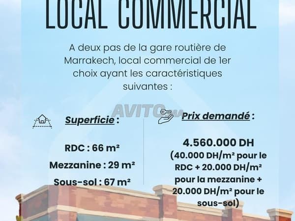 Commercieel lokaal nabij het busstation