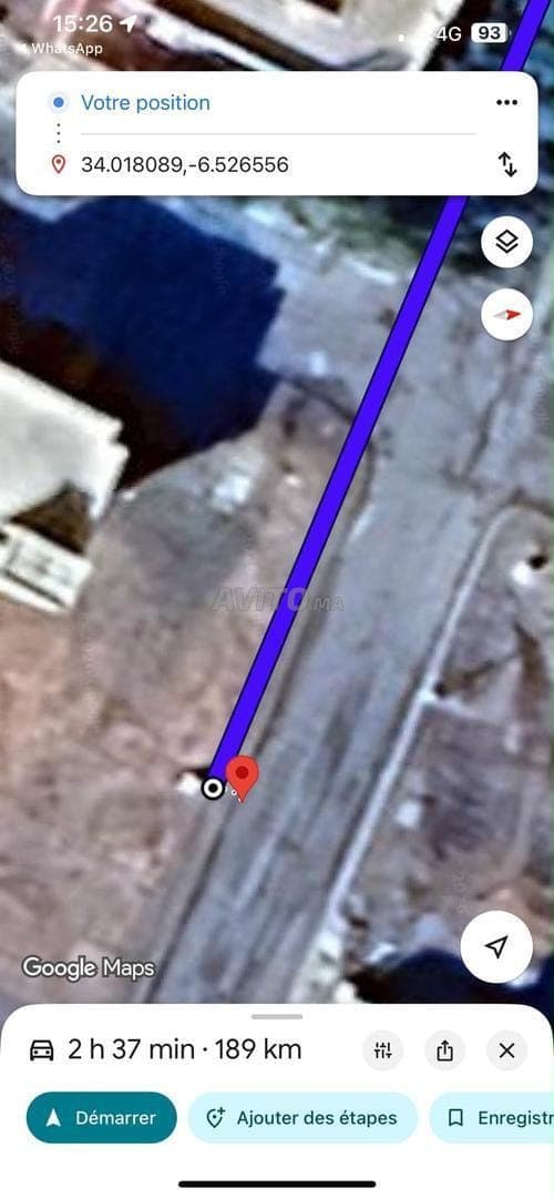 Terrein voor villa te koop in Sidi Allal El Bahraoui