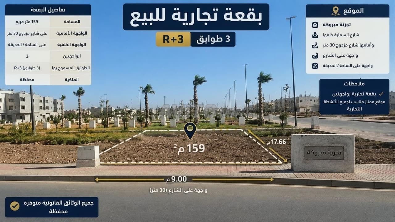 Commercial land in Mbroka, rue Es-Smara