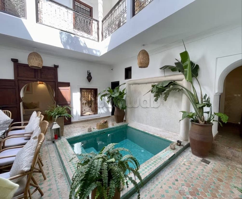 Maison d'hôtes 5 ch avec sdb Bassin Hammam Riad Laarous
