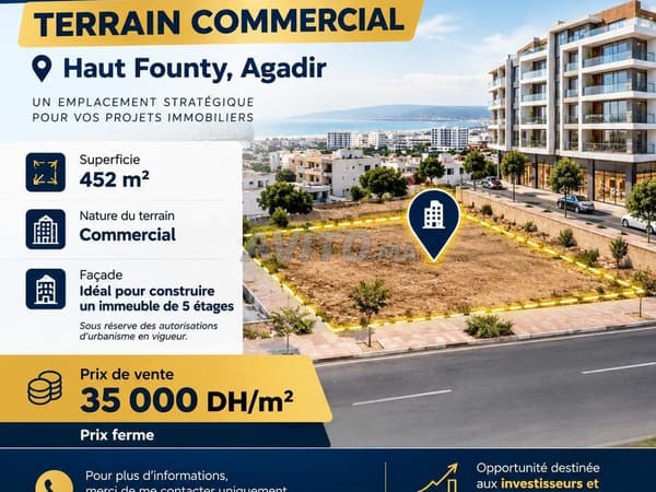 A vendre terrain immeuble a Haut founty