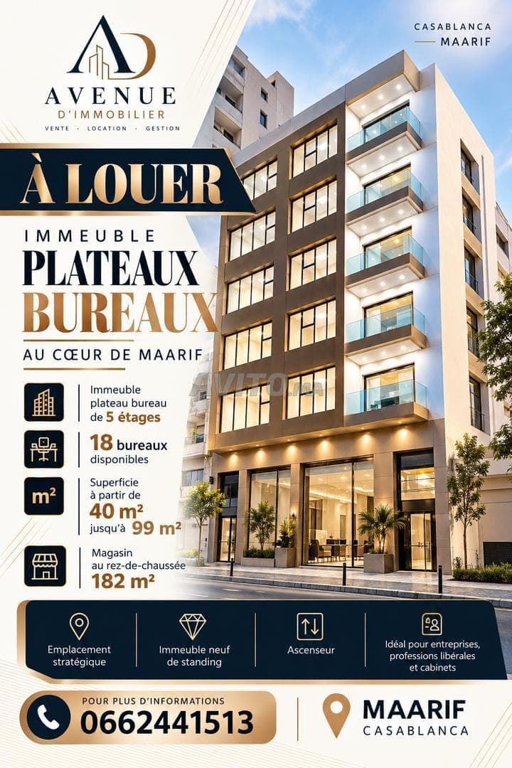 Office floors for rent in Maarif Roudani
