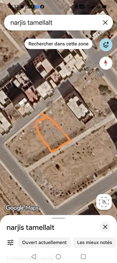 Perceel 125m² met twee gevels te koop