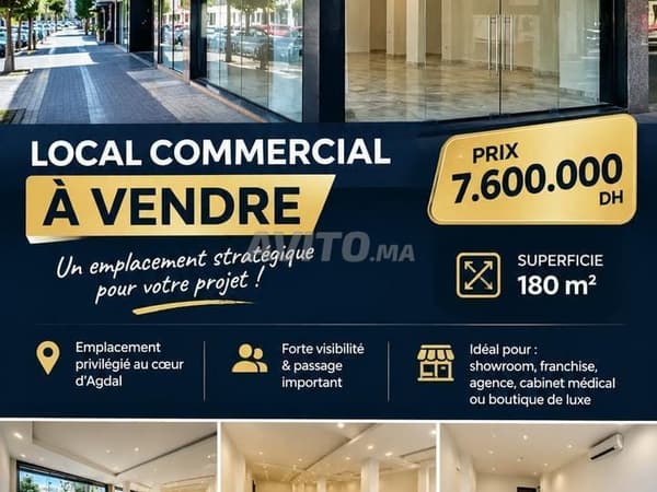 Local commercial à vendre RABAT AGDAL