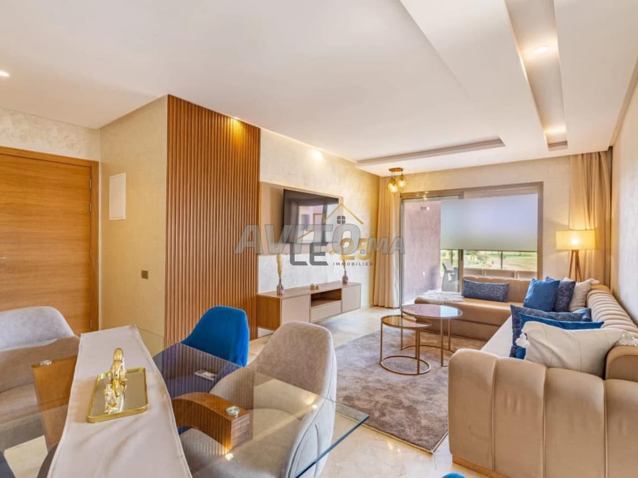 Mooi appartement met 3 slaapkamers en zwembad in Agdal
