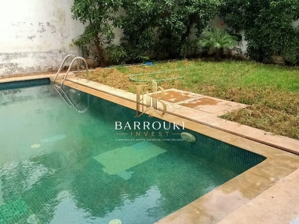 Appartement op begane grond met privé zwembad en tuin te huur – Dar Bouazza