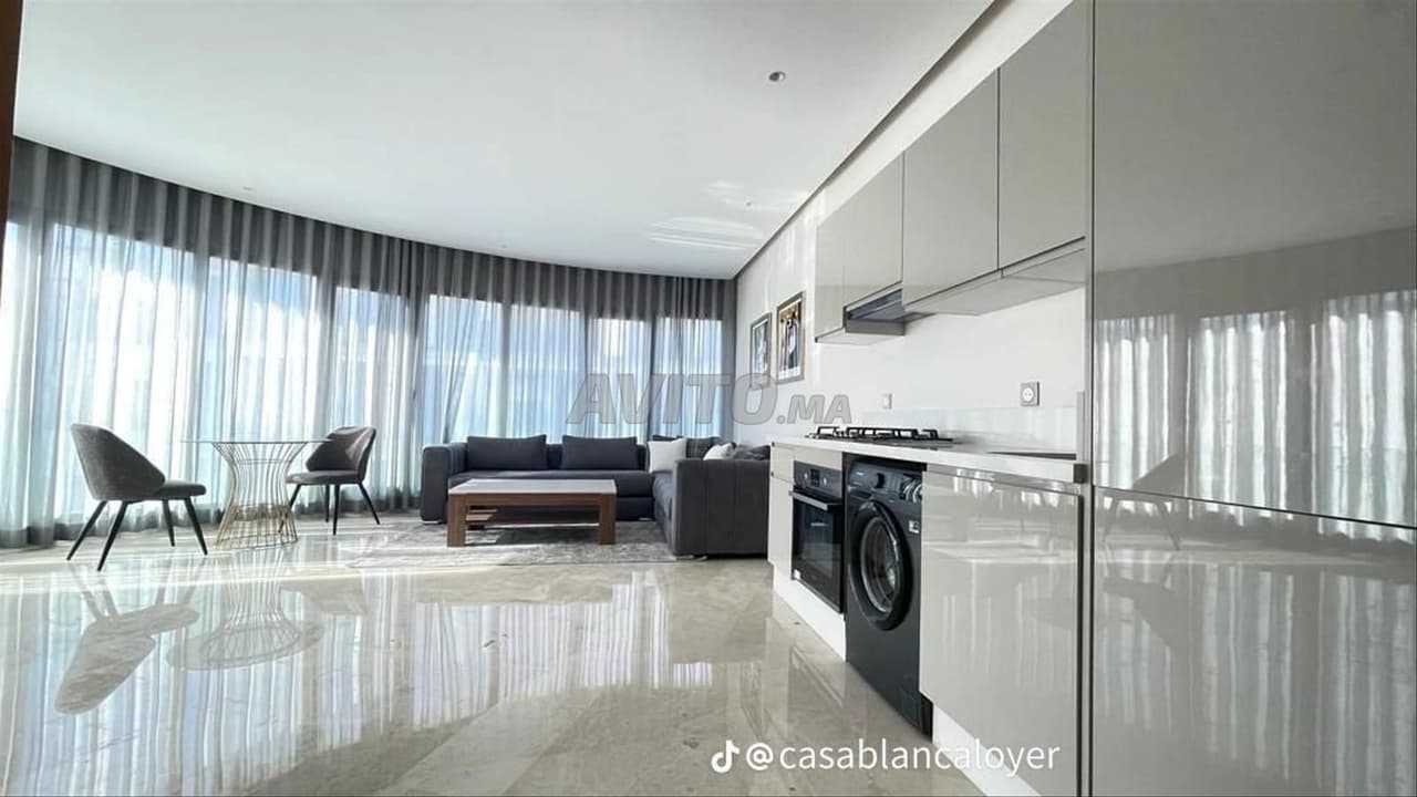 Furnished studio for rent, 58 m² in Casablanca