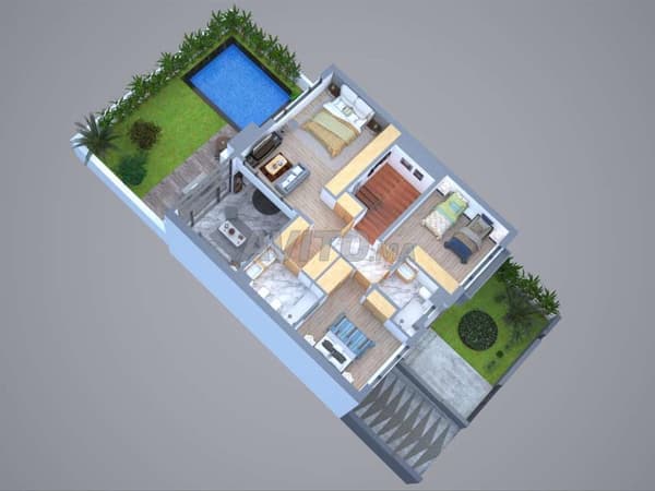 Grundstück für Villa 200 m von der Straße nach Tiznit, Strand Aglou