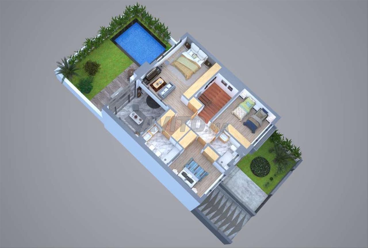 Terreno per villa a 200m dalla strada di Tiznit, vicino alla spiaggia di Aglou