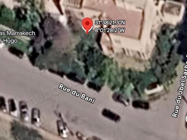 Terrain d'angle 610m² – Victor Hugo, Guéliz – Projet R5