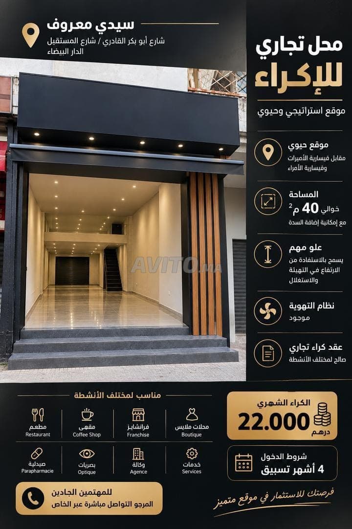 Magasin à louer sur Bvd