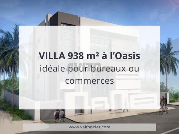 Villa d'angle commerciale 938 m² Oasis, Casablanca