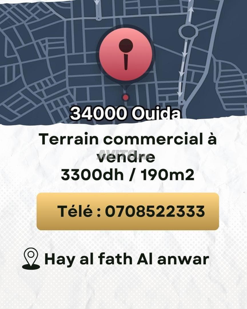 Commercial land 190m2 for sale