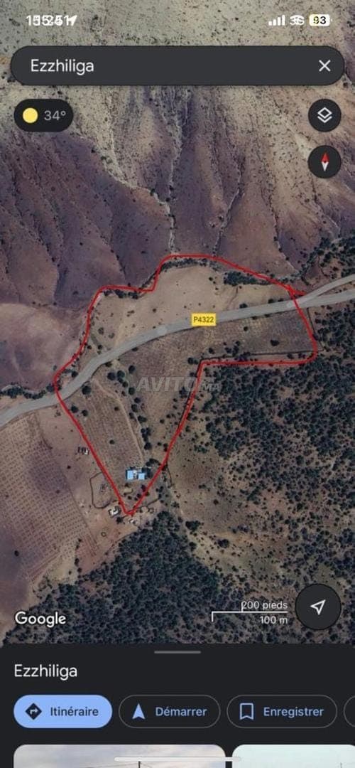 Terreno de 5,5 hectáreas en venta en Ezzhiliga