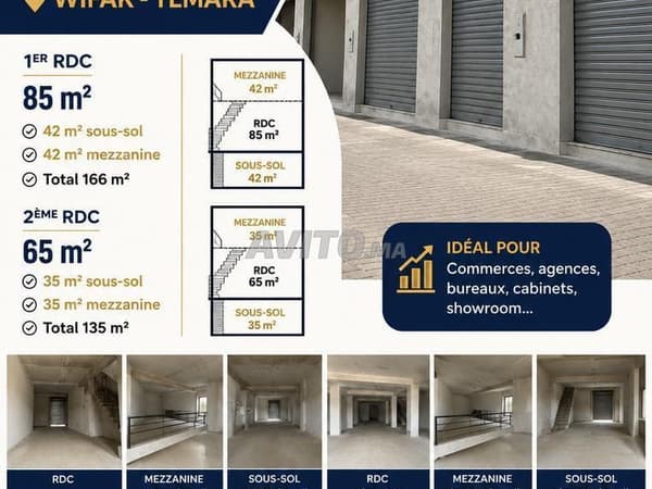 Locaux commerciaux à vendre à Wifak Témara