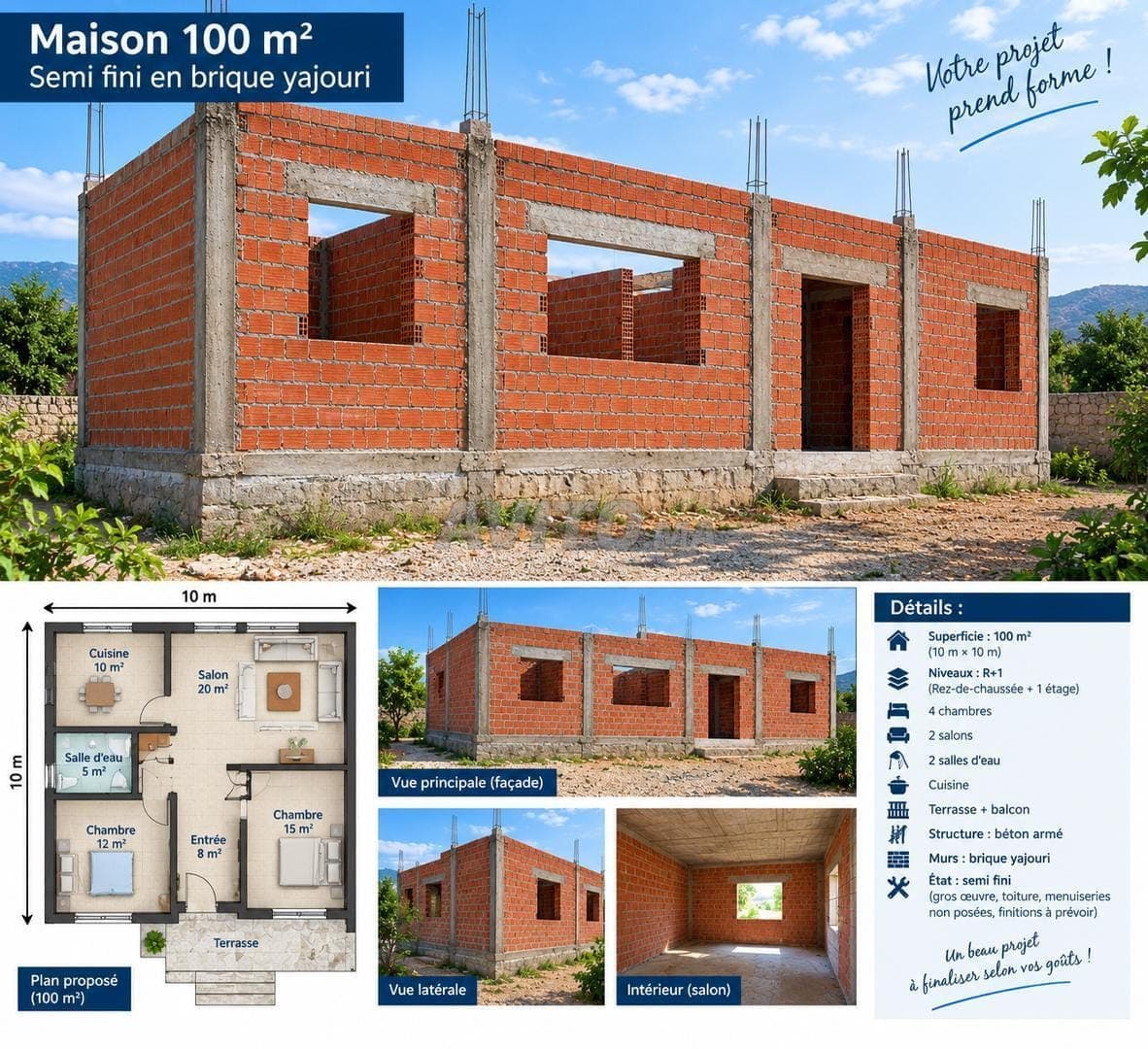 maison semi fini Stéhat
