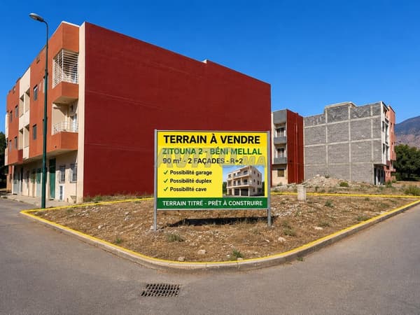 TERRENO 90 m² 2 FACHADAS R2 ZITOUNA 2, BÉNI MELLAL