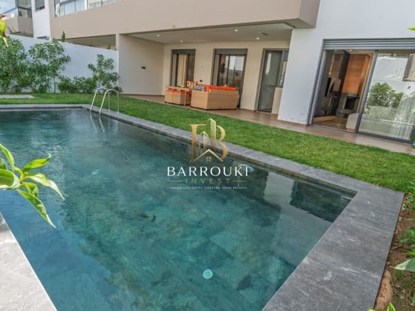 Furnished garden-level apartment with private pool for rent – Opale Square, Dar Bouazza