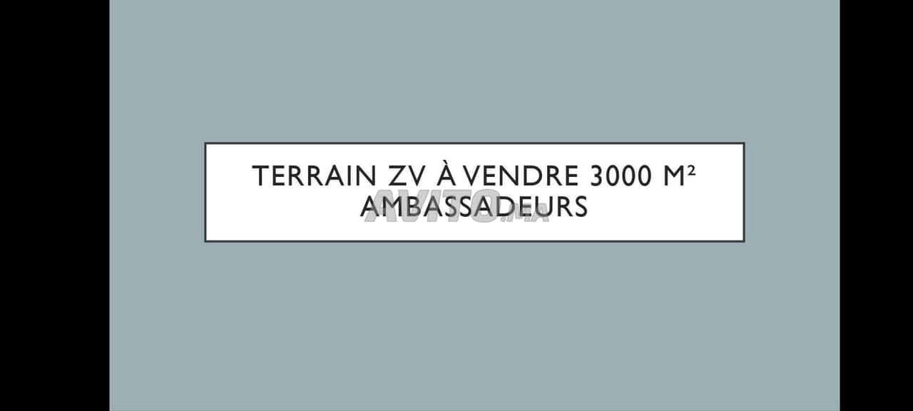 Terrain Zone Villa à vendre 3000 m² Ambassadeurs