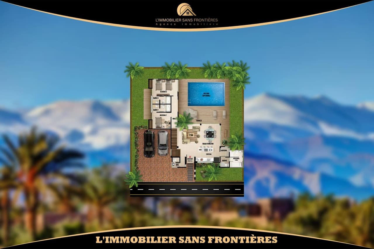 Terrain à Golf Akenza 1, Zone Villa + 401 m², Marrakech : à vendre