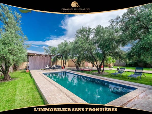 Villa meublée à Route d’Amizmiz km 17, plain-pied + piscine privée, Marrakech : à louer