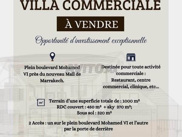 Villa commerciale en plein Bd. Mohamed VI