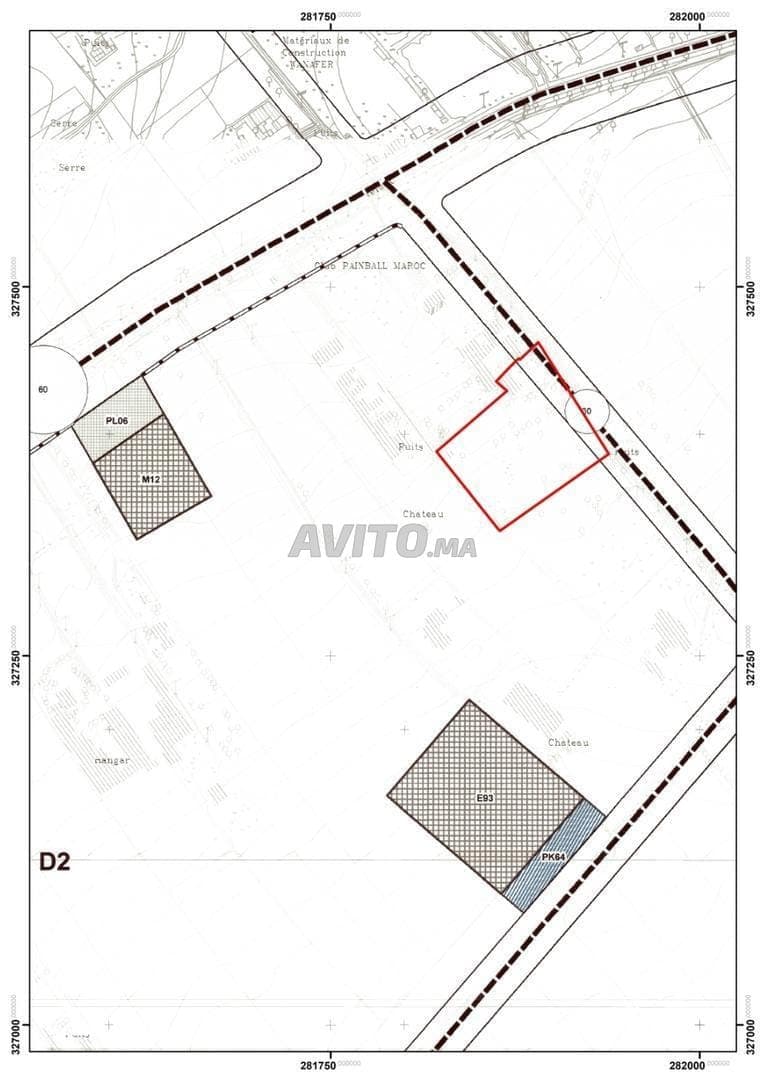 Terrain titré de 7 330 m² – Zone D2