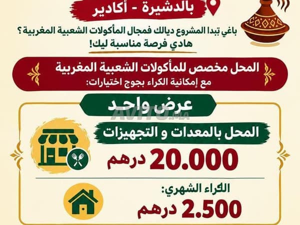 Local de restauration populaire à louer