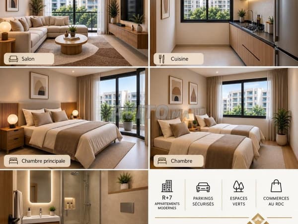 Appartement à vendre 61 m² à Tanger