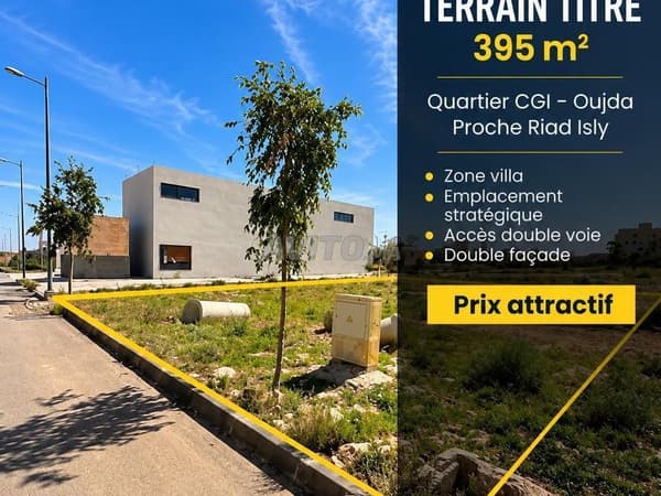 Titled Plot 395 m² – Riad Isly – Double Frontage