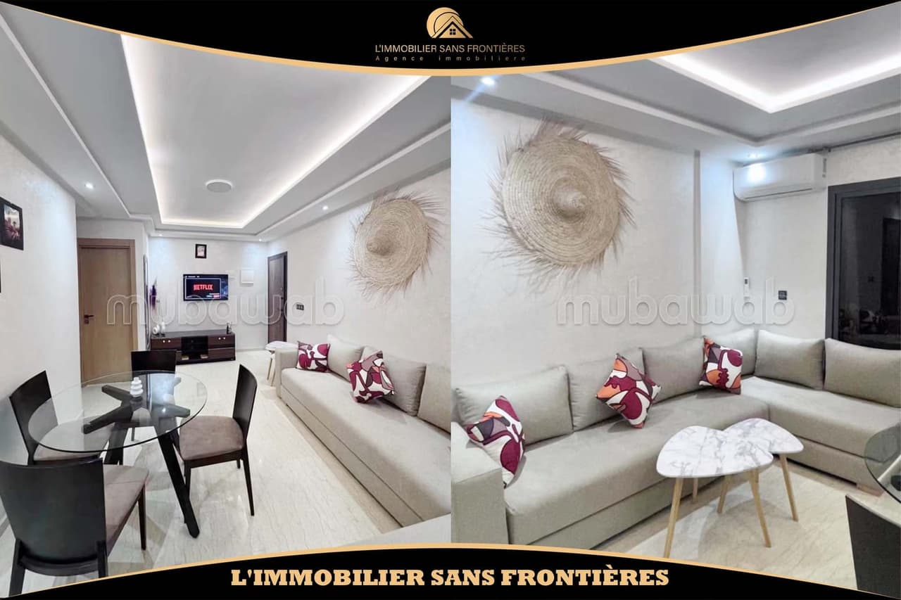 Appartement meublé de 50 m² Route de Casablanca – Grande terrasse, 5ème étage et…