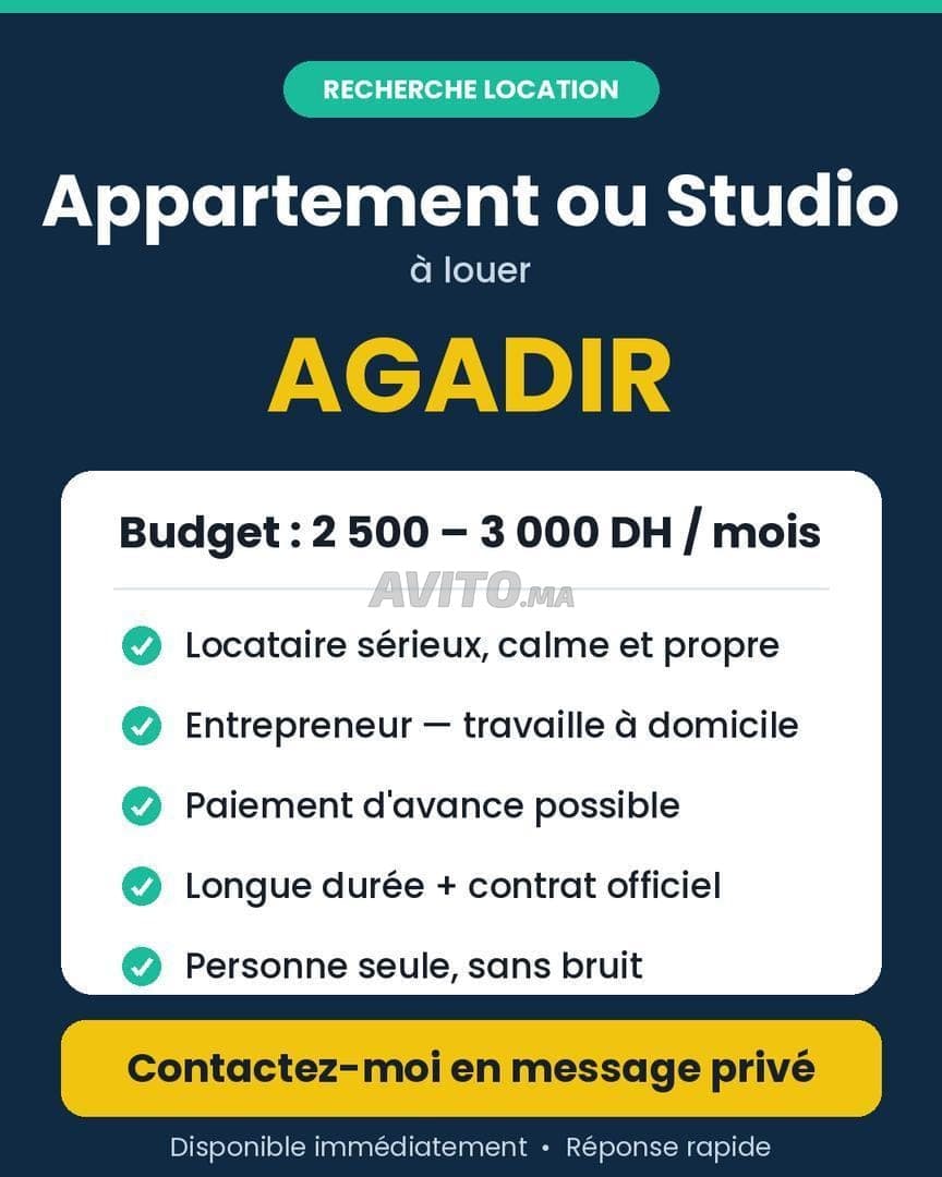 Appartement à louer 60 m² à Agadir