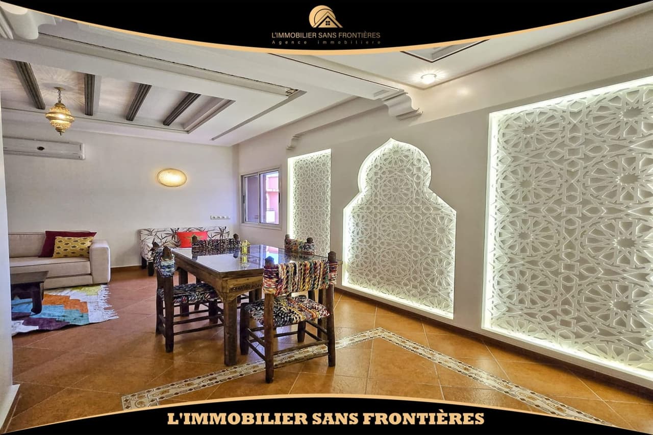 Appartement à louer – Piscine collective – Mabrouka, Marrakech