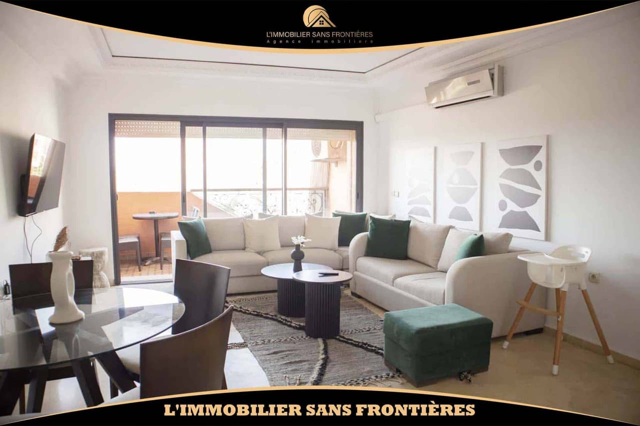 Apartamento amueblado en alquiler – Pleno Guéliz, cerca del Lycée Victor Hugo – Marrakech