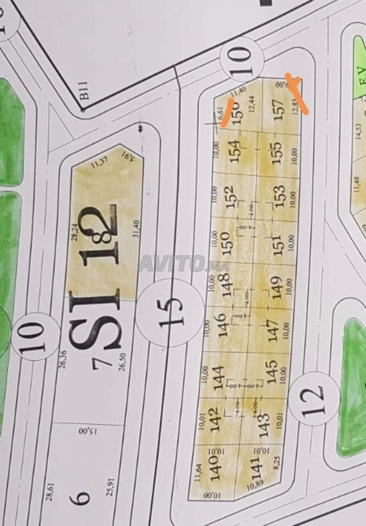 2 Lots de terrain 114 et 107 m², 2 façades, Al Montazah
