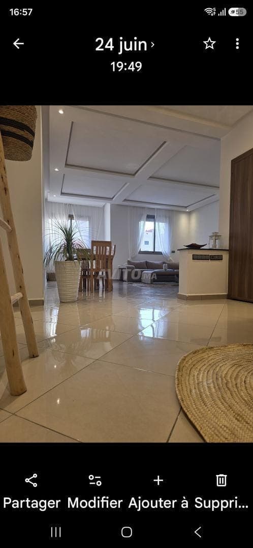 Appartement 3 chambres 100m meublé à louer