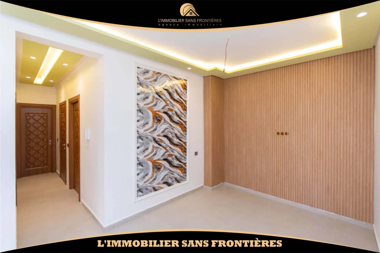 Brand new empty 63 m² apartment in Azzouzia, 2 bedrooms, terrace and quality finishes