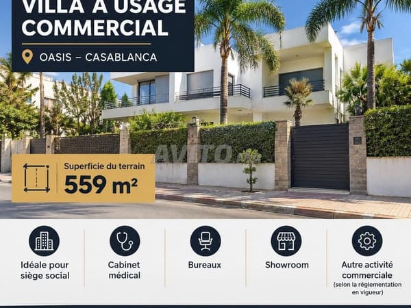 À VENDRE VILLA À USAGE COMMERCIAL | OASIS