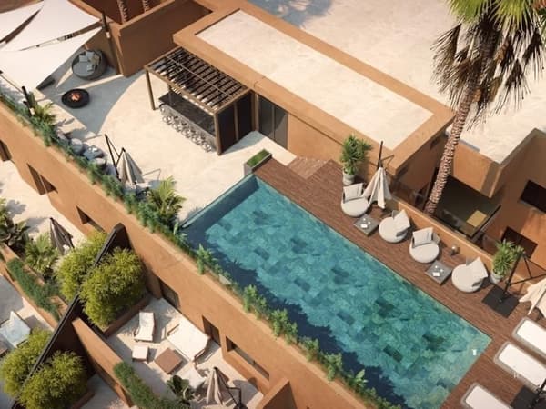استوديو فاخر مع حمام السباحة على السطح