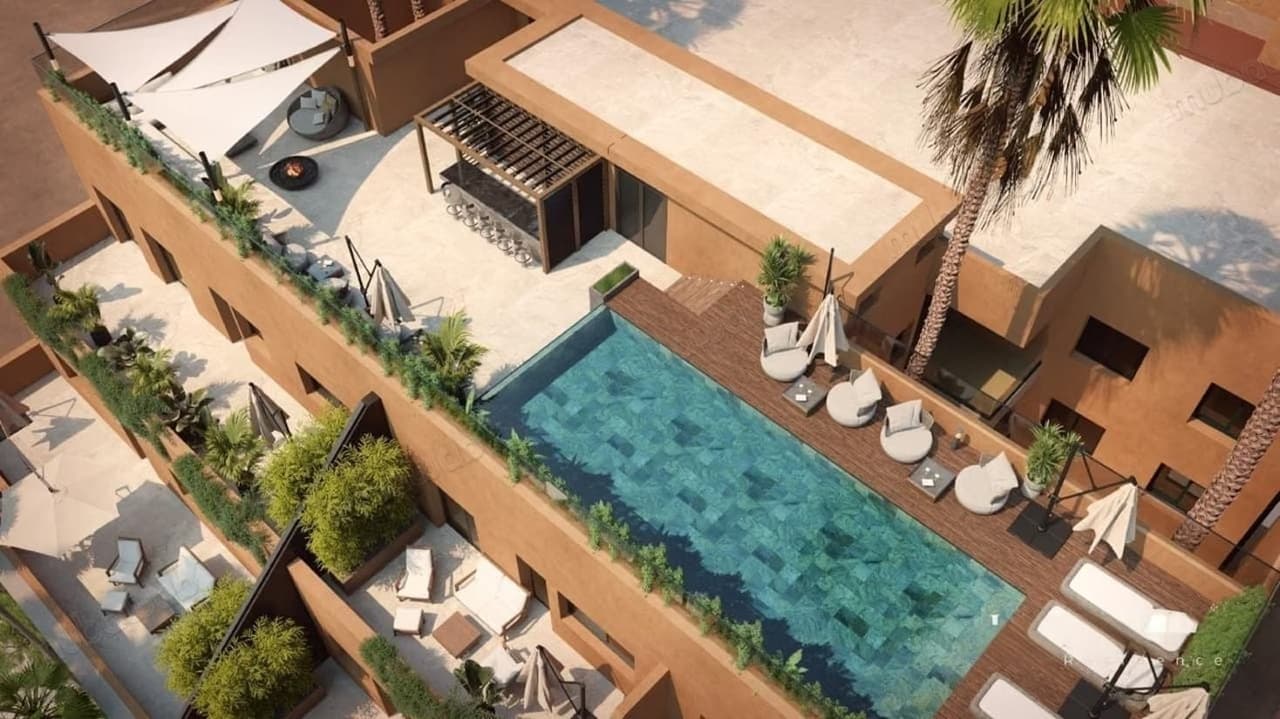 استوديو فاخر مع حمام السباحة على السطح