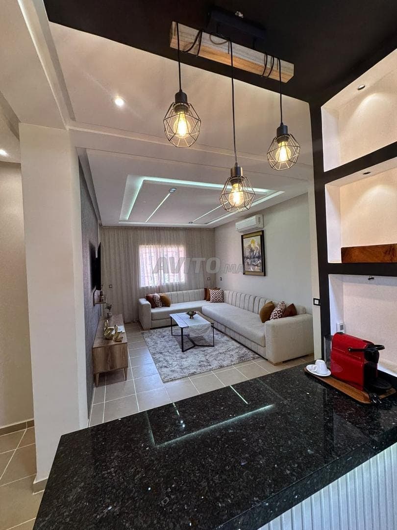 3-slaapkamer gemeubileerd appartement in Aïn Mezouar