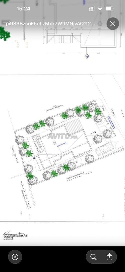 Terrain pour villa de 400 m², plan extérieur autorisé