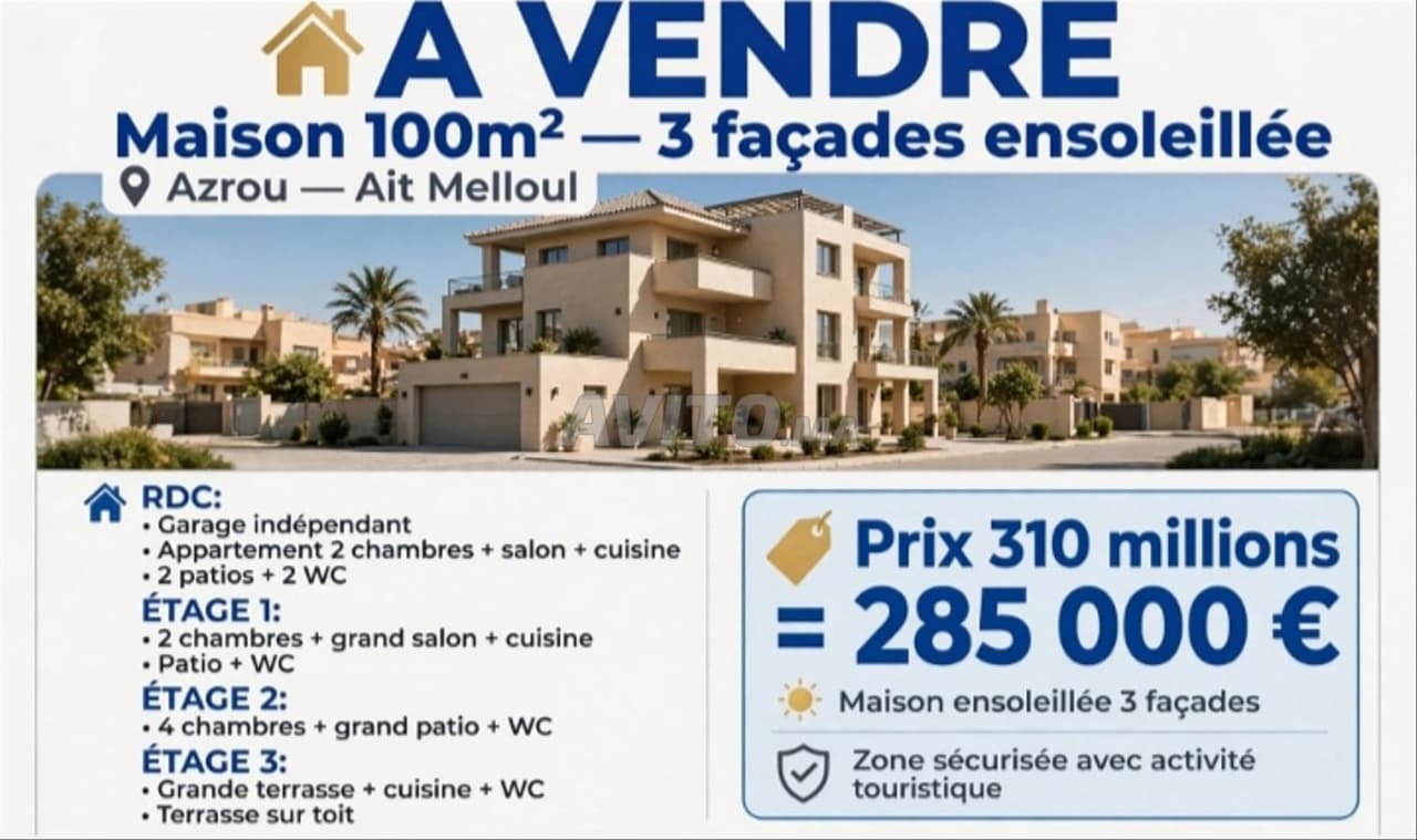 Maison à vendre Azrou 310M 100m²
