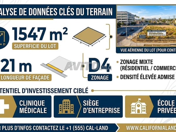 Terrain à vendre Californie 1547 m2