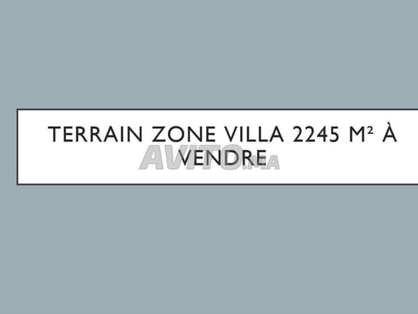 Terrain Zone Villa à vendre 2245 m²